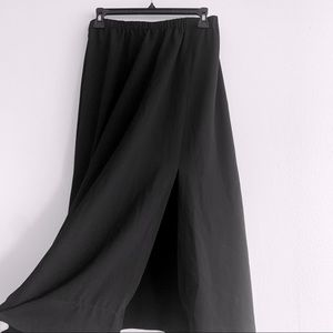 OAK + FORT black midi slit skirt, size M